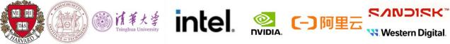 Harvard, Tsinghua University, Intel, NVIDIA, Alibaba Cloud, SanDisk, Western Digital